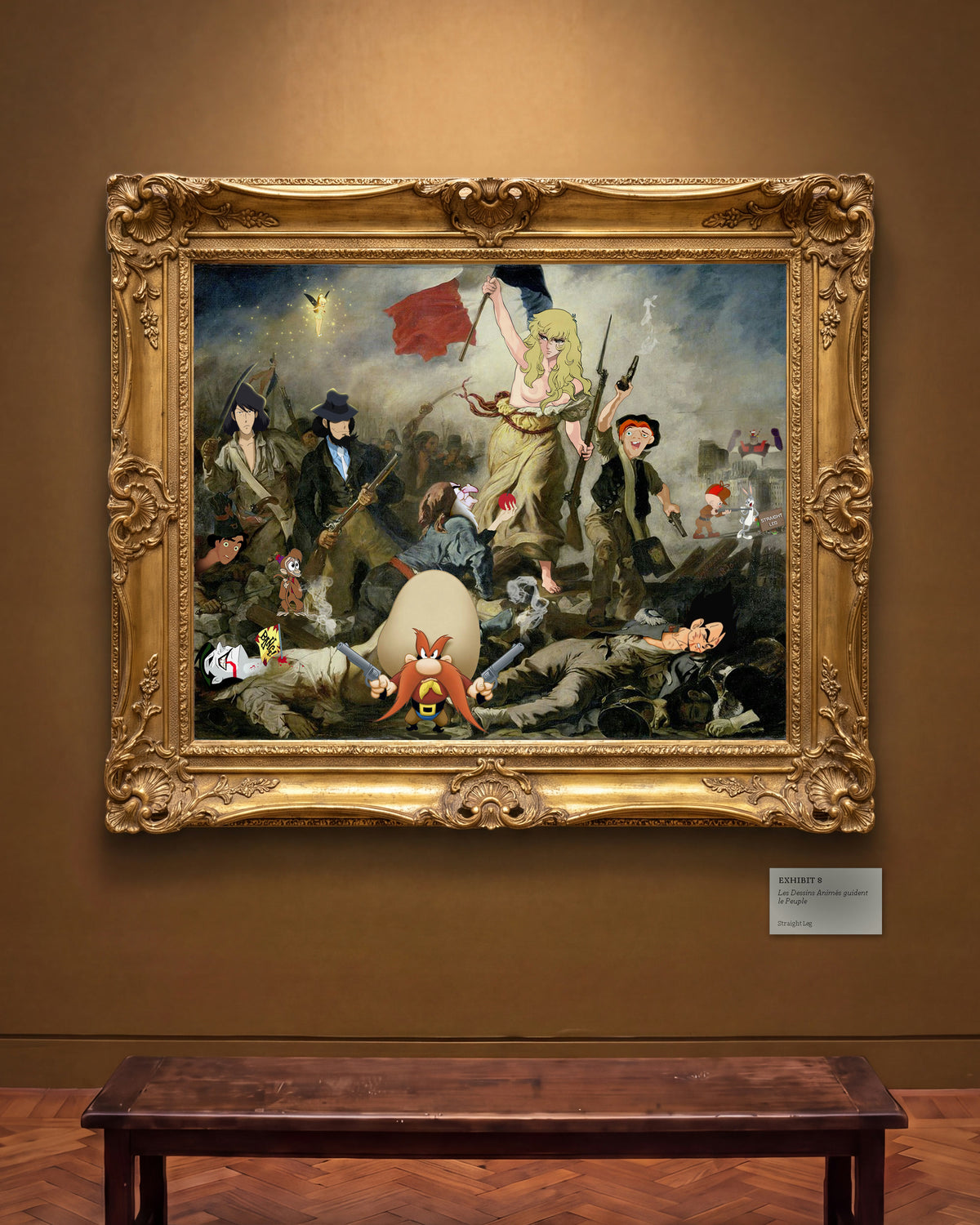 Exhibit 8, Les Dessins Animés guident le Peuple: il quadro appeso nella sua Sala del Museo Straight Leg